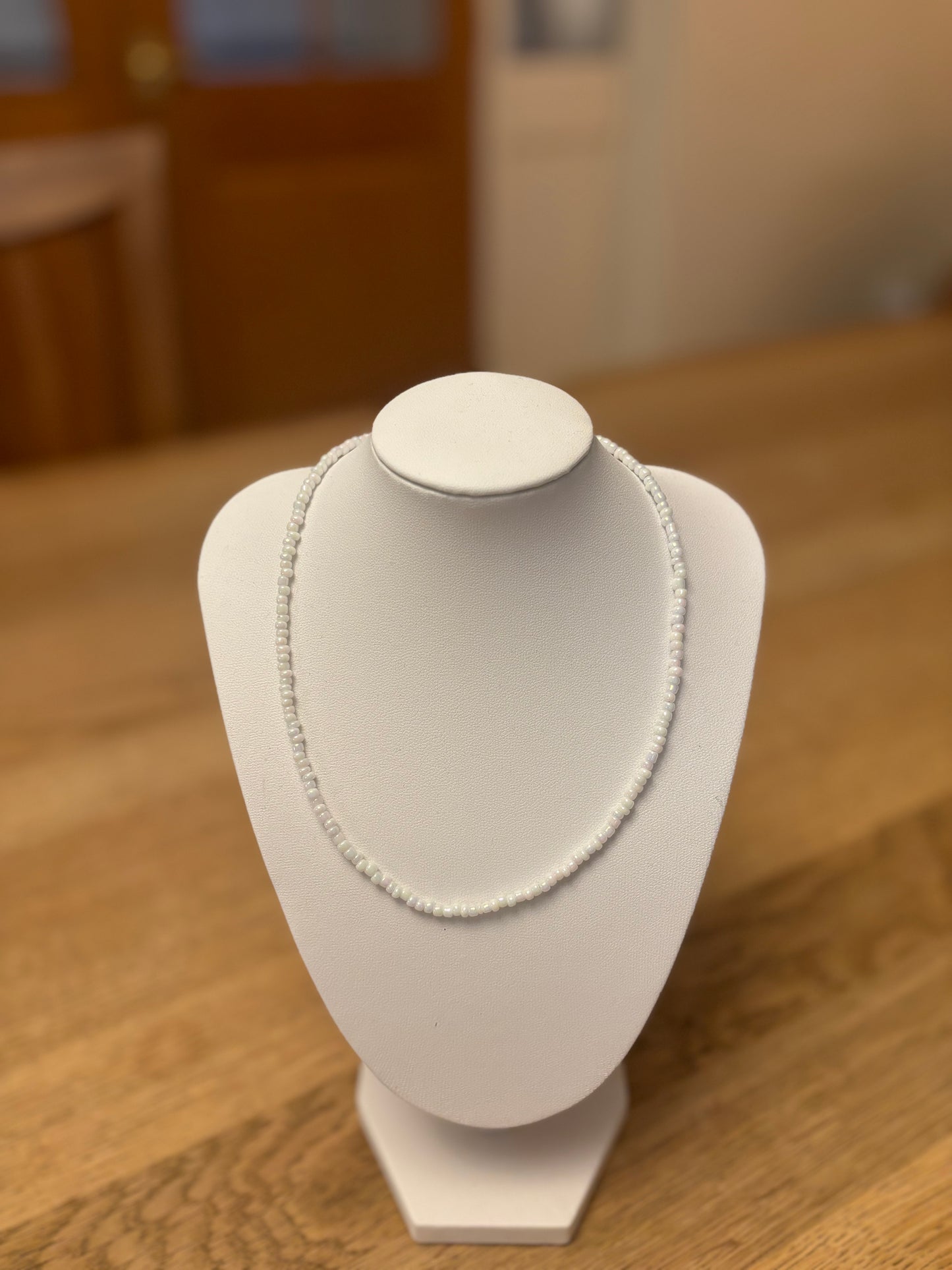 White Beaded Necklace