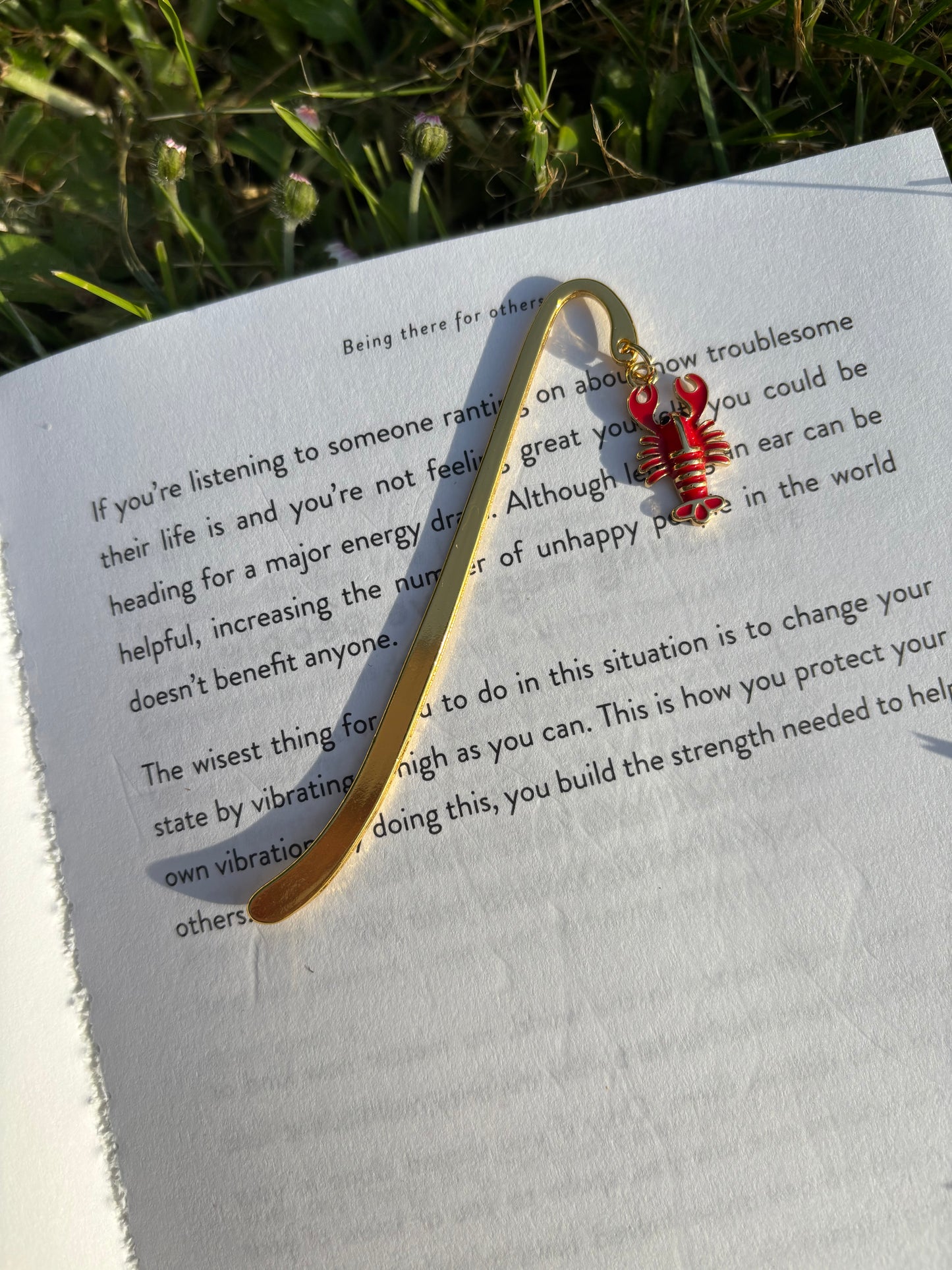 Gold lobster bookmark