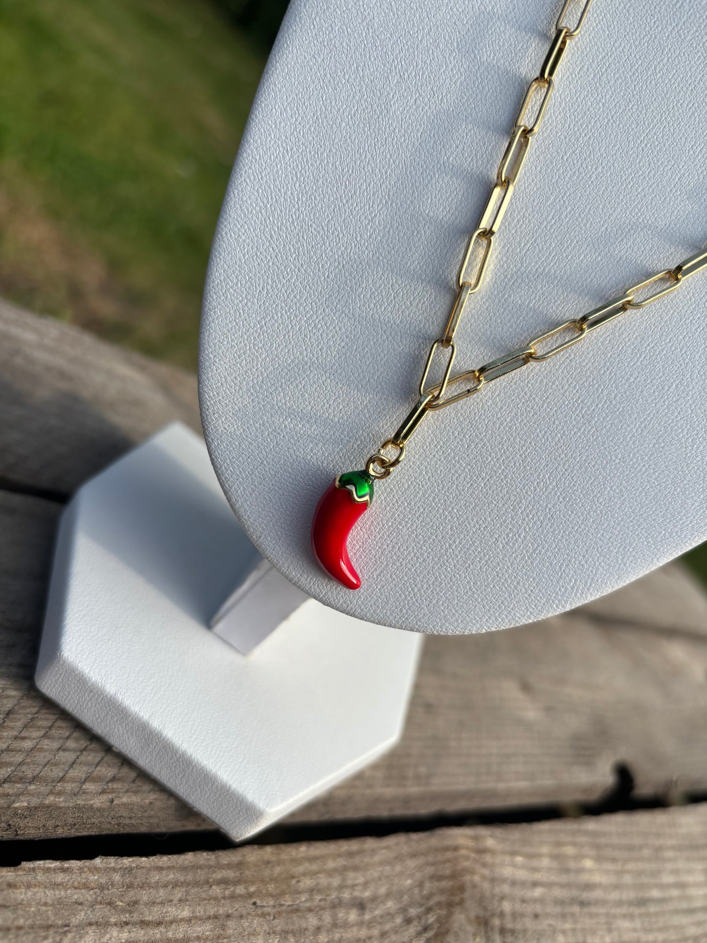 Chilly Gold Paperclip Necklace