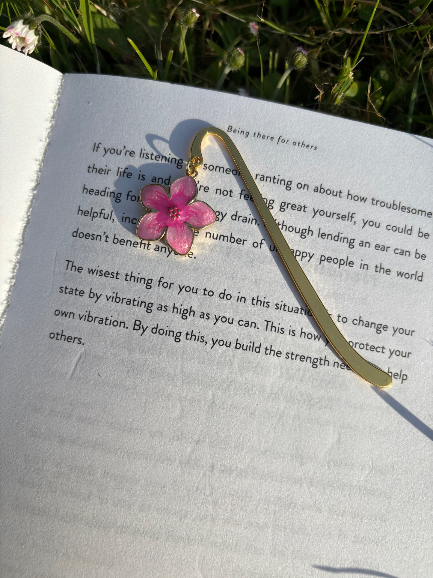 Gold hibiscus bookmark