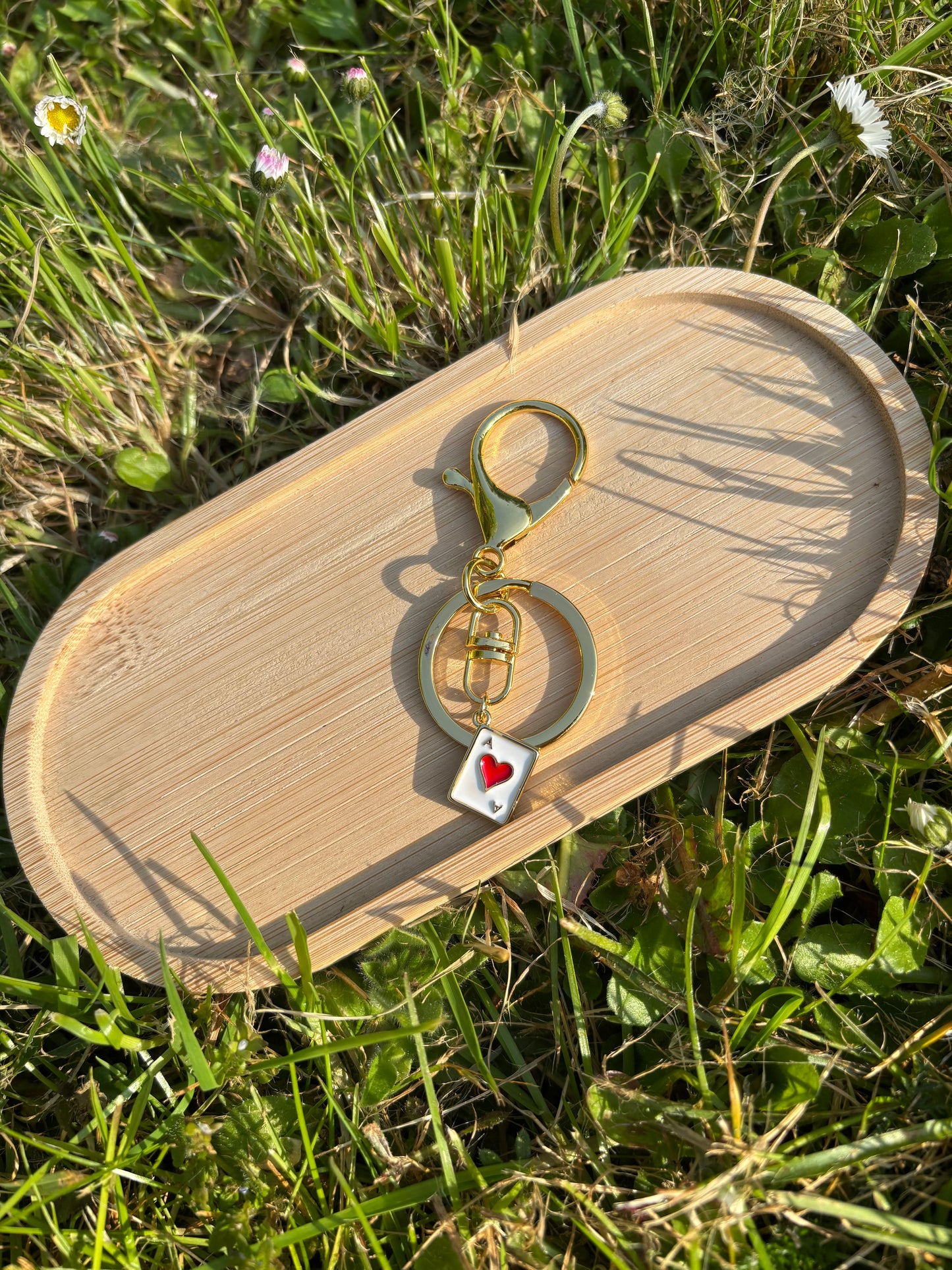 Playing card keyring