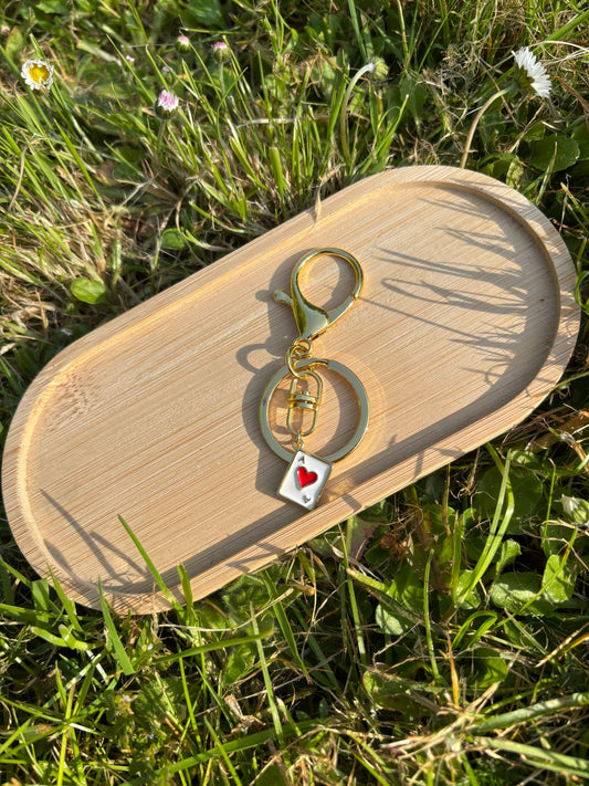 Playing card keyring