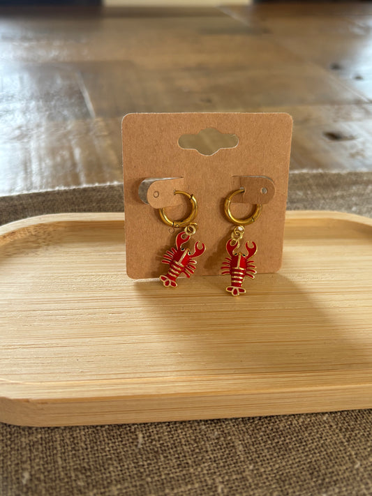 Lobster Gold hoops